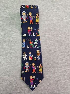 Vtg Save The Children Collection Tie Mens One Size Silk Dreams Are Power Kids
